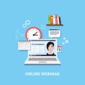Online webinar concept banner Royalty Free Stock Photo